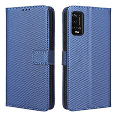 Handytasche Stand Schutzhülle Flip Leder Hülle BY1 für Wiko Power U10 Blau