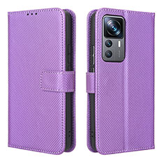 Handytasche Stand Schutzhülle Flip Leder Hülle BY1 für Xiaomi Mi 12T Pro 5G Violett