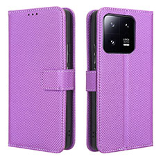 Handytasche Stand Schutzhülle Flip Leder Hülle BY1 für Xiaomi Mi 13 5G Violett