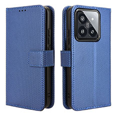 Handytasche Stand Schutzhülle Flip Leder Hülle BY1 für Xiaomi Mi 14 Pro 5G Blau