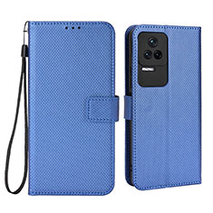 Handytasche Stand Schutzhülle Flip Leder Hülle BY1 für Xiaomi Poco F4 5G Blau