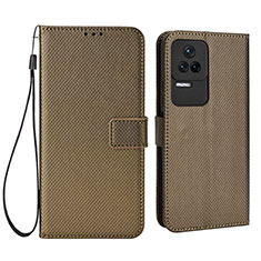 Handytasche Stand Schutzhülle Flip Leder Hülle BY1 für Xiaomi Poco F4 5G Braun