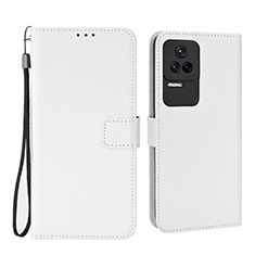 Handytasche Stand Schutzhülle Flip Leder Hülle BY1 für Xiaomi Poco F4 5G Weiß