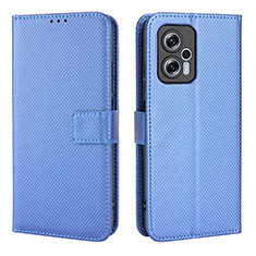 Handytasche Stand Schutzhülle Flip Leder Hülle BY1 für Xiaomi Poco X4 GT 5G Blau