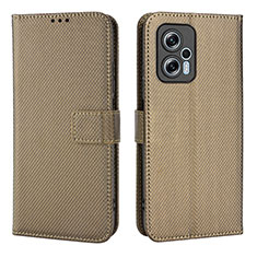 Handytasche Stand Schutzhülle Flip Leder Hülle BY1 für Xiaomi Poco X4 GT 5G Braun