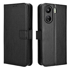 Handytasche Stand Schutzhülle Flip Leder Hülle BY1 für Xiaomi Redmi 13C Schwarz