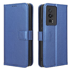 Handytasche Stand Schutzhülle Flip Leder Hülle BY1 für Xiaomi Redmi K60 Pro 5G Blau