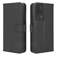 Handytasche Stand Schutzhülle Flip Leder Hülle BY1 für Xiaomi Redmi K60E 5G Schwarz