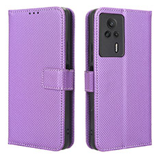 Handytasche Stand Schutzhülle Flip Leder Hülle BY1 für Xiaomi Redmi K60E 5G Violett