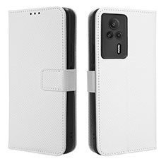 Handytasche Stand Schutzhülle Flip Leder Hülle BY1 für Xiaomi Redmi K60E 5G Weiß