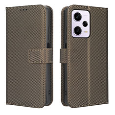 Handytasche Stand Schutzhülle Flip Leder Hülle BY1 für Xiaomi Redmi Note 12 Pro 5G Braun