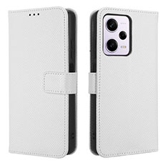 Handytasche Stand Schutzhülle Flip Leder Hülle BY1 für Xiaomi Redmi Note 12 Pro 5G Weiß