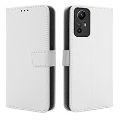 Handytasche Stand Schutzhülle Flip Leder Hülle BY1 für Xiaomi Redmi Note 12S Weiß