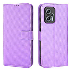 Handytasche Stand Schutzhülle Flip Leder Hülle BY1 für Xiaomi Redmi Note 12T Pro 5G Violett