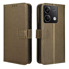 Handytasche Stand Schutzhülle Flip Leder Hülle BY1 für Xiaomi Redmi Note 13 5G Braun