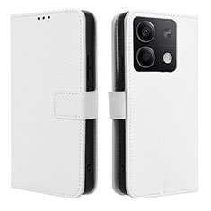 Handytasche Stand Schutzhülle Flip Leder Hülle BY1 für Xiaomi Redmi Note 13 5G Weiß