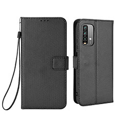 Handytasche Stand Schutzhülle Flip Leder Hülle BY1 für Xiaomi Redmi Note 9 4G Schwarz