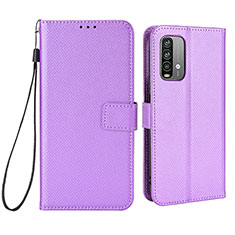 Handytasche Stand Schutzhülle Flip Leder Hülle BY1 für Xiaomi Redmi Note 9 4G Violett