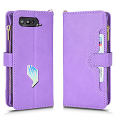 Handytasche Stand Schutzhülle Flip Leder Hülle BY2 für Asus ROG Phone 5 Ultimate Violett