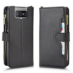 Handytasche Stand Schutzhülle Flip Leder Hülle BY2 für Asus Zenfone 7 Pro ZS671KS Schwarz