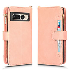 Handytasche Stand Schutzhülle Flip Leder Hülle BY2 für Google Pixel 7 Pro 5G Rosegold