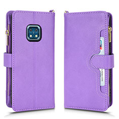 Handytasche Stand Schutzhülle Flip Leder Hülle BY2 für Nokia XR20 Violett