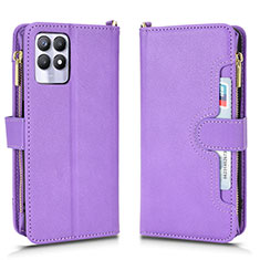 Handytasche Stand Schutzhülle Flip Leder Hülle BY2 für Realme 8i Violett