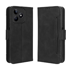 Handytasche Stand Schutzhülle Flip Leder Hülle BY2 für Realme C51 Schwarz