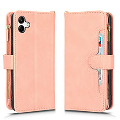 Handytasche Stand Schutzhülle Flip Leder Hülle BY2 für Samsung Galaxy A04E Rosegold