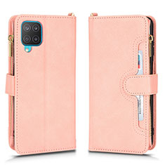 Handytasche Stand Schutzhülle Flip Leder Hülle BY2 für Samsung Galaxy A12 5G Rosegold