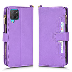 Handytasche Stand Schutzhülle Flip Leder Hülle BY2 für Samsung Galaxy A12 Nacho Violett