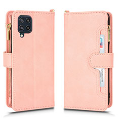 Handytasche Stand Schutzhülle Flip Leder Hülle BY2 für Samsung Galaxy A22 4G Rosegold