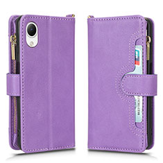 Handytasche Stand Schutzhülle Flip Leder Hülle BY2 für Samsung Galaxy A23 5G SC-56C Violett