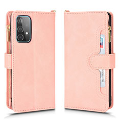 Handytasche Stand Schutzhülle Flip Leder Hülle BY2 für Samsung Galaxy A52 4G Rosegold