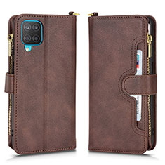 Handytasche Stand Schutzhülle Flip Leder Hülle BY2 für Samsung Galaxy F12 Braun