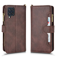 Handytasche Stand Schutzhülle Flip Leder Hülle BY2 für Samsung Galaxy F22 4G Braun