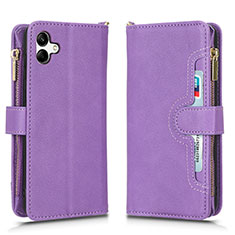 Handytasche Stand Schutzhülle Flip Leder Hülle BY2 für Samsung Galaxy M04 Violett