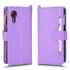 Handytasche Stand Schutzhülle Flip Leder Hülle BY2 für Samsung Galaxy XCover 5 SM-G525F Violett