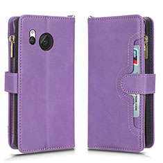 Handytasche Stand Schutzhülle Flip Leder Hülle BY2 für Sharp Aquos R8 Violett