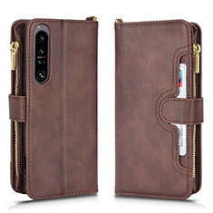 Handytasche Stand Schutzhülle Flip Leder Hülle BY2 für Sony Xperia 1 IV SO-51C Braun