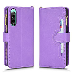 Handytasche Stand Schutzhülle Flip Leder Hülle BY2 für Sony Xperia 10 IV SO-52C Rosegold