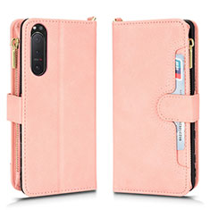 Handytasche Stand Schutzhülle Flip Leder Hülle BY2 für Sony Xperia 5 II Rosegold