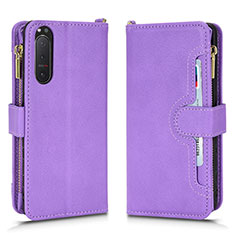 Handytasche Stand Schutzhülle Flip Leder Hülle BY2 für Sony Xperia 5 II Violett