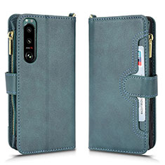 Handytasche Stand Schutzhülle Flip Leder Hülle BY2 für Sony Xperia 5 III SO-53B Grün