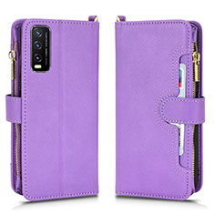 Handytasche Stand Schutzhülle Flip Leder Hülle BY2 für Vivo Y12s (2021) Violett