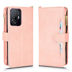 Handytasche Stand Schutzhülle Flip Leder Hülle BY2 für Xiaomi Mi 11T 5G Rosegold