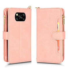 Handytasche Stand Schutzhülle Flip Leder Hülle BY2 für Xiaomi Poco X3 Pro Rosegold