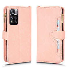 Handytasche Stand Schutzhülle Flip Leder Hülle BY2 für Xiaomi Redmi Note 11 Pro+ Plus 5G Rosegold