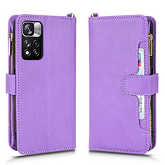 Handytasche Stand Schutzhülle Flip Leder Hülle BY2 für Xiaomi Redmi Note 11 Pro+ Plus 5G Violett