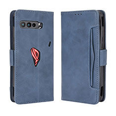 Handytasche Stand Schutzhülle Flip Leder Hülle BY3 für Asus ROG Phone 3 Strix ZS661KS Blau